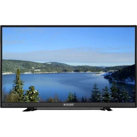 Arçelik A22 LB 5533 Full HD FHD siyah LED televizyon, ekranda göl ve orman manzarası