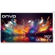 Onvo 70OVF9000UQ Ultra HD 4K QLED televizyon, renkli ekran tasarımıyla önden görünüm