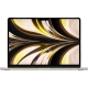 Apple MacBook Air M2 13.6 inç altın renk laptop, açık ekranlı önden görünüm ana ürün vitrini