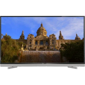 Beko B48 LB 9486 Ultra HD 4K TV, siyah çerçeveli ekranında tarihi yapı görüntüsü gösteriyor