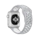 Apple Watch Nike+ Series 2 42 mm gümüş alüminyum kasa ve beyaz delikli Nike spor kordonlu akıllı saat