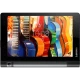Lenovo Yoga Tab 3 LTE 4G siyah tablet ekranında renkli şehir ve 10:08 saati görünüyor