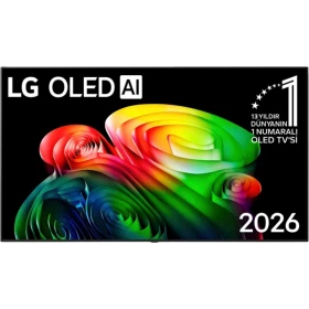 LG OLED77B65LA Ultra HD 4K OLED televizyon; siyah ekran üzerinde renkli desen ve “OLED AI” yazısı.