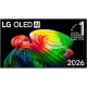 LG OLED77B65LA Ultra HD 4K OLED televizyon; siyah ekran üzerinde renkli desen ve “OLED AI” yazısı.
