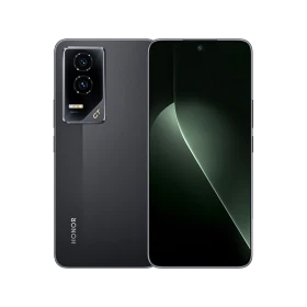 Honor GT siyah akıllı telefon, ön ekran ve arka çift kamera tasarımıyla vitrin görünümü