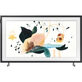 Samsung 32LS03T Full HD FHD LED televizyon; siyah çerçeveli ekranda soyut renkli görsel gösterimi