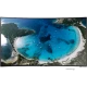 Samsung 55H8000 Full HD FHD TV, genel renkli televizyon ekranında kumsal ve deniz manzarası