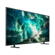 Samsung 55RU8000 Ultra HD 4K LED televizyon ekranında canlı yeşil mavi manzara, genel renkli tasarım.