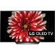 LG OLED55B8PLA Ultra HD 4K OLED televizyon ekranında kırmızı çiçek deseni, siyah tasarım