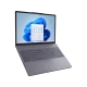 Gri Lenovo IdeaPad Slim 3 83K70098TR023 iş ve ofis laptopu, açık ekranlı ön çapraz açıdan görünüm