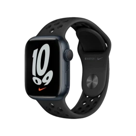 Apple Watch Nike Series 7 41 mm gece yarısı alüminyum kasa ve Nike spor kordonlu akıllı saat