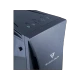 Casper Excalibur E80Z.970K-B590X-V masaüstü bilgisayarın siyah kasası ve üst bağlantı portları