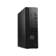 Dell Precision 3440.T01 siyah masaüstü bilgisayar, ön paneli ve bağlantı noktalarıyla dikey duruyor