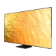 Samsung 75QN800B 75 inç QLED Ultra HD 8K televizyon, ince siyah çerçeveli, canlı turuncu renkli ekranla