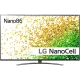 LG 55NANO866PA Ultra HD 4K LED TV ekranında NanoCell “Nano86” ve yeşil detaylar bulunan vitrin görseli