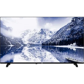 SEG 40SRB900 Full HD LED televizyon, karlı dağ ve göl manzarası gösteren siyah ekran