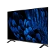 Sunny SN55UAL256 Ultra HD 4K TV, siyah çerçeveli televizyonun mavi tüy desenli ekranı ve ayaklarıyla görünümü