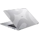 Acer Aspire Lite AL14-51M-51P7 açık gri iş ve ofis laptopu, desenli kapak tasarımıyla yarı açık görünümde