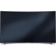 Grundig 65 FLX 9595 SP Ultra HD 4K LED televizyon, siyah kavisli ekran ve gümüş ayak tasarımı