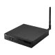 Asus PB60-B3430MV siyah masaüstü bilgisayar, önden ve üstten görünümüyle kompakt kasa tasarımı