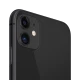 Siyah Apple iPhone 11 akıllı telefonun arka kamera modülünü gösteren yakın plan detay görünümü