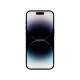 Siyah Apple iPhone 14 Pro akıllı telefon, önden görünüm ve ekran üzerinde dinamik ada tasarımı