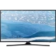 Samsung 43KU6079 Ultra HD 4K LED televizyon; manzara görüntüsü ekranda, genel renkli vitrin modeli