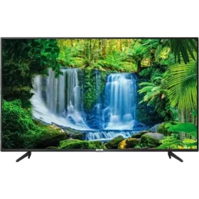 TCL 43P615 Ultra HD 4K LED televizyon; şelale ve tropik manzara ekranıyla vitrin görseli