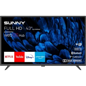 Sunny SN43DAL540 43 inç Full HD televizyon, siyah çerçeveli ekran ve ayak tasarımı
