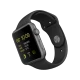 Apple Watch Sport 42 mm uzay grisi alüminyum kasalı, siyah spor kordonlu akıllı saat