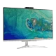Acer Aspire C24-865 masaüstü bilgisayar, geniş ekranı ve beyaz standıyla önden görünüm