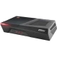 MSI MPG Trident 3 10SI-016EU siyah kompakt masaüstü bilgisayar, önden ve üstten görünüm