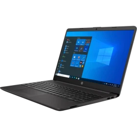 HP 255 G8 27K40EA023 koyu gri iş ve ofis laptopu, Windows ekranlı açık dizüstü bilgisayar görünümü