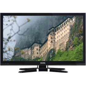 Vestel 22F8500 Full HD LED televizyon, ayaklı tasarımı ve geniş ekranıyla önden görünüm