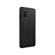 Samsung Galaxy A03s siyah akıllı telefonun arka yüzü, üçlü kamera modülü ve Samsung logosu görünüyor