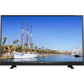 Arçelik A55L 8532 4B Full HD FHD LED televizyon, liman manzarası gösteren siyah ekranıyla