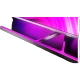 Philips 65PUS8506 Ultra HD 4K LED televizyon; ince siyah tasarım ve mor-pembe ekran ışıklarıyla şık görünüm