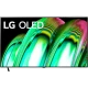 LG OLED48A26LA Ultra HD 4K OLED Televizyon; siyah çerçeveli, canlı renkli ekran tasarımı