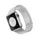Apple Watch 38 mm gümüş paslanmaz çelik kasalı ve baklalı bilezikli akıllı saat, analog ekranıyla
