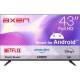 Axen AX43FMLN-A14S 43 inç Full HD LED televizyon, Android Smart TV ve siyah çerçeveyle