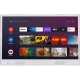Vestel 32FA9950B Full HD LED TV, beyaz çerçeveli ekranda akış platformları menüsüyle.