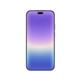 Mor renkli Huawei Pura 90 akıllı telefonun önden görünümü, ince çerçeveli geniş ekran tasarımı