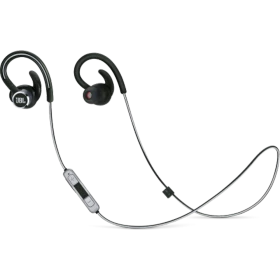 JBL Reflect Contour 2 Kablosuz siyah kulaklık, kulak kancalı tasarım ve 10 saat pil ömrü