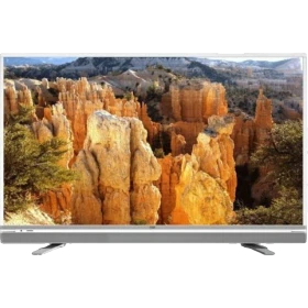 Beko B49L 6750 5W Full HD FHD TV, gümüş çerçeveli ekranında kanyon manzarası gösteriyor