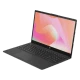 HP 15-fc0001nt 7P6K2EA siyah iş ve ofis laptopu; açık klavye ve canlı ekran görüntüsü.
