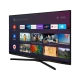 Beko Atlanta 55 GGU 8965 BE Ultra HD 4K LED televizyon, siyah çerçeveli ekranında akıllı TV menüsüyle.