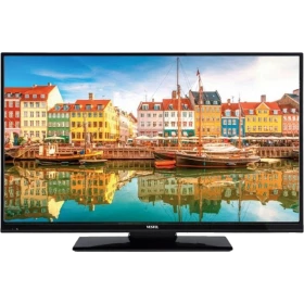 Vestel 28HD5400 HD Ready LED televizyon, renkli liman manzarası ve siyah çerçevesiyle önden görünüm