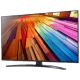 LG 43UT81006LA 43 inç Ultra HD 4K LED televizyon; canlı renkli şehir ışıkları ekranda görünüyor.