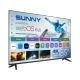 Sunny SN55UPRL-W02M Ultra HD 4K TV, webOS arayüzlü siyah ekran ve akıllı uygulamalarla yandan görünüm