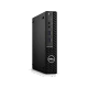 Dell OptiPlex 3080 N012O3080MFF_U siyah kompakt masaüstü bilgisayarın ön paneli ve bağlantı noktaları